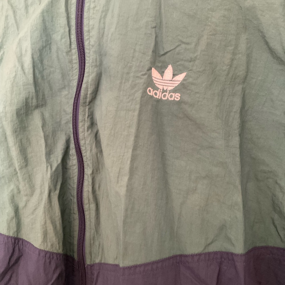 90s Adidas Jacket Colorblocks Green & Navy - Picture 2 of 13